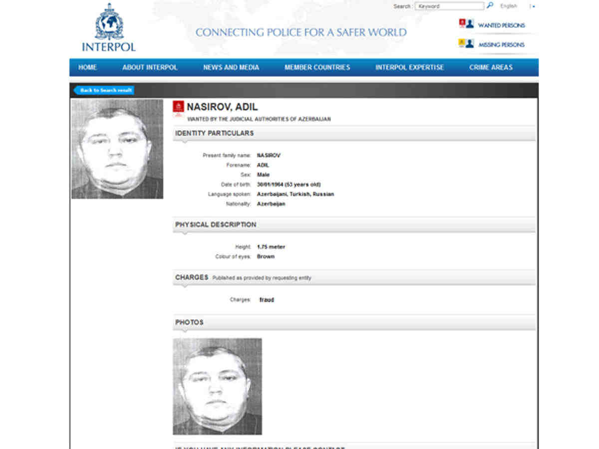 İnterpol daha bir azərbaycanlını axtarır - FOTO